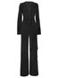 Maxi Slim Plain Strappy Jumpsuit (Style V200083)