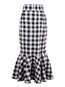 Mid-Calf Mermaid Cotton Blends Skirt (Style V200094)