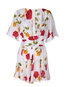 Mini Loose Beach Floral Patchwork Jumpsuit (Style V200096)