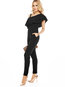 Ankle Length Slim Plain Backless Jumpsuit (Style V200117)