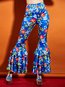 Maxi Slim Pattern Polyester Floral Casual Pants (Style V200127)