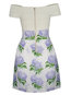 A-line Off The Shoulder Color Block Backless Polyester Knee Length Dresses (Style V200151)
