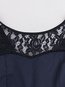 Asymmetrical Round Neck Plain Patchwork Cotton Midi Dresses (Style V200154)
