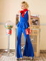 Maxi Slim Plain Polyester Backless Jumpsuit (Style V200163)