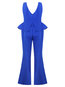 Maxi Slim Plain Polyester Backless Jumpsuit (Style V200163)