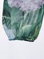 Standard Slim Floral Silk Pattern Blouse (Style V200176)