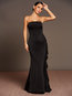 Trumpet Strapless Plain Backless Maxi Dresses (Style V200179)