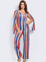 Maxi Slim Striped Polyester Jumpsuit (Style V200207)