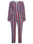 Maxi Slim Striped Polyester Jumpsuit (Style V200207)