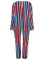 Maxi Slim Striped Polyester Jumpsuit (Style V200207)