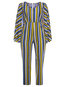 Maxi Slim Striped Polyester Jumpsuit (Style V200207)
