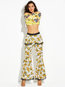 Maxi Slim Pattern Floral Casual Pants (Style V200208)