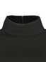 Turtleneck Slim Plain Nylon Cascading Ruffle T Shirt (Style V200215)