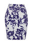 Knee Length Bodycon Pattern Polyester Floral Skirt (Style V200229)