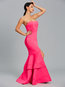 Mermaid Strapless Plain Backless Maxi Dresses (Style V200233)