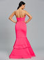 Mermaid Strapless Plain Backless Maxi Dresses (Style V200233)