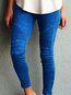 Patchwork Polyester Plain Leggings (Style V200237)