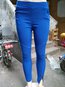 Patchwork Polyester Plain Leggings (Style V200237)