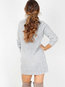 Straight Turtleneck Plain Patchwork Mini Dresses (Style V200252)