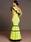 Mermaid Asymmetric Color Block Backless Polyester Maxi Dresses (Style V200292)