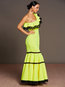 Mermaid Asymmetric Color Block Backless Polyester Maxi Dresses (Style V200292)