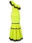 Mermaid Asymmetric Color Block Backless Polyester Maxi Dresses (Style V200292)