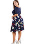 A-line Off The Shoulder Floral Backless Polyester Floral Dresses (Style V200312)