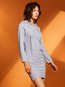 Bodycon Hooded Plain Pockets Cotton Bodycon Dresses (Style V200321)