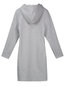 Bodycon Hooded Plain Pockets Cotton Bodycon Dresses (Style V200321)