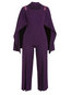 Maxi Slim Plain Polyester Jumpsuit (Style V200334)