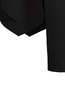Little Black Dress Bodycon Round Neck Plain Patchwork Knee Length Dresses (Style V200338)