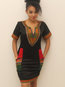 Tribal Straight Patchwork Mini Dresses (Style V200362)