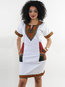 Tribal Straight Patchwork Mini Dresses (Style V200362)