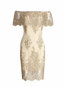 Pencil Off The Shoulder Floral Backless Polyester Mini Dresses (Style V200370)