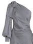 Bodycon Asymmetric Striped Backless Polyester Bodycon Dresses (Style V200387)