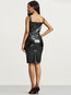 Pencil Spaghetti Strap Plain Backless Knee Length Dresses (Style V200400)