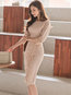 Pencil Patchwork Knee Length Dresses (Style V200419)