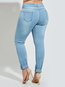 Maxi Skinny Western Cut Out Denim Jeans (Style V200438)