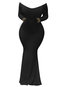 Mermaid V-neck Maxi Dresses (Style V200439)