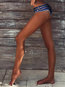 Slim Patchwork Denim Shorts (Style V200442)