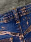 Slim Patchwork Denim Shorts (Style V200442)