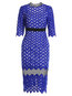 Pencil Stand Collar Patchwork Knee Length Dresses (Style V200449)