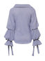 V-neck Standard Straight Blouse (Style V200452)