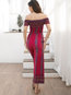 Ankle Length Loose Tribal Polyester Backless Jumpsuit (Style V200456)