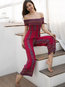 Ankle Length Loose Tribal Polyester Backless Jumpsuit (Style V200456)