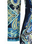Work Bodycon Round Neck Color Block Print Knee Length Dresses (Style V200461)
