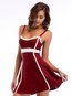 Sexy Expansion Spaghetti Strap Color Block Backless Mini Dresses (Style V200464)