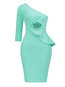 Bodycon Asymmetric Plain Backless Knee Length Dresses (Style V200469)