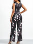 Maxi Slim Floral Pattern Jumpsuit (Style V200473)