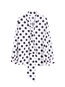 Midi Straight Polka Dot Cotton Blends Asymmetrical Blouse (Style V200476)